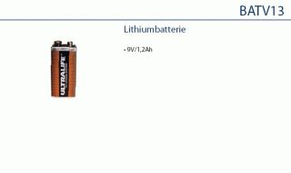 Daitem BATV13 Batterie-Lithium 9V 1,2Ah