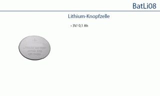 Daitem BATLI08 Lithium-Knopfzelle 3 V/0,1 Ah