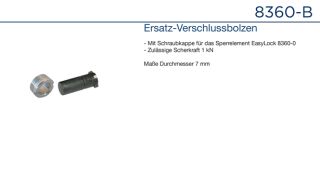 Daitem 8360-B Ersatz-Verschlussbolzen zum Sperrelement