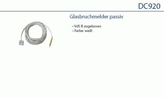 Daitem DC920 Glasbruchmelder passiv, weiß VdS-Nr. G195506