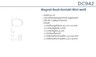 Daitem DC942 Magnet-Reedkontakt Mini, weiß