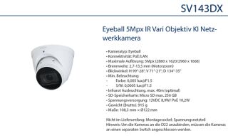 Daitem SV143DX 5MP Eyeballkamera, Motorzoom