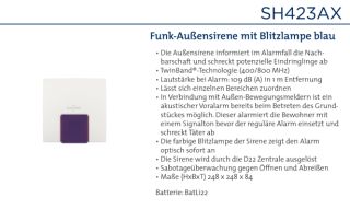 Daitem SH423AX Funk-Außensirene mit Blitzlampe Farbe