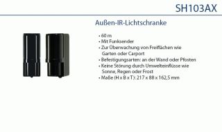 Daitem SH103AX Funk-Lichtschranke, 60m