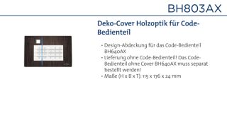 Daitem BH803AX Deko-Cover Holzoptik für Code-Bedienteil