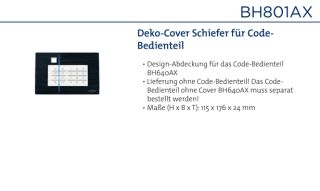 Daitem BH801AX Deko-Cover Schiefer für Code-Bedienteil