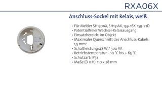 Daitem RXA06X Anschluss-Sockel mit Relais