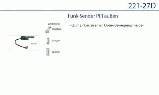 Daitem 221-27D Funk-Sender PIR außen für z.B. Optex-Melder