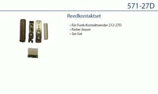 Daitem 571-27D Reedkontakt-Set für Kontaktmelder, braun