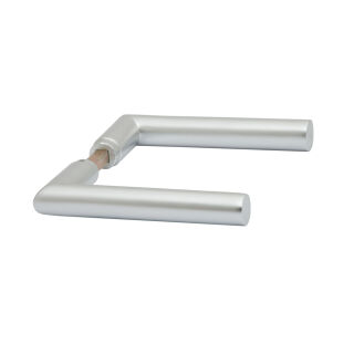 Drückerpaar / L-Form / F1-elox.Nr. 27936/ 8 mm Vierkant