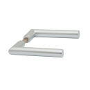 Drückerpaar / L-Form / F1-elox.Nr. 27936/ 8 mm Vierkant