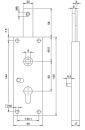 Nemef 1808/B Garagentorschloss nach oben 159x59, 60...