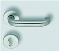 FH-U-Form Rosettendrückergarnitur / 9 mm 356100 /  EDELSTAHL / festdrehbar