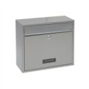 Stapel-Briefkasten Stahl silberfarbig
