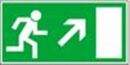 Rettungswegschilder /Rechts Treppe aufwärts