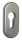 Schiebeschutzrosette für Met.-Türen/ oval 460/09, F1, 9 mm Stärke