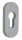 Schiebeschutzrosette für Met.-Türen/ oval 458/06, weiß, 6 mm Stärke