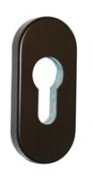 Schiebeschutzrosette für Met.-Türen/ oval 458/06, braun, 6 mm Stärke
