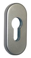 Schiebeschutzrosette für Met.-Türen/ oval 458/06, F1-elox., 6 mm Stärke