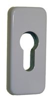 Schiebeschutzrosette für Met.-Türen/ eckig 461/14, weiß-9016, 14 mm Stärke