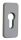 Schiebeschutzrosette für Met.-Türen/ eckig 461/14, weiß-9016, 14 mm Stärke