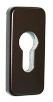 Schiebeschutzrosette für Met.-Türen/ eckig 458/06, braun , 6 mm Stärke