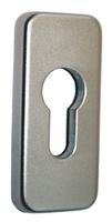 Schiebeschutzrosette für Met.-Türen/ eckig 458/06, F1-elox., 6 mm Stärke