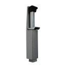 Türfeststeller silber, Hub 60mm, Mechan. aus Niro